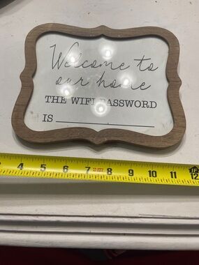 Welcome to Our Home WiFi Password Sign - Wood Frame